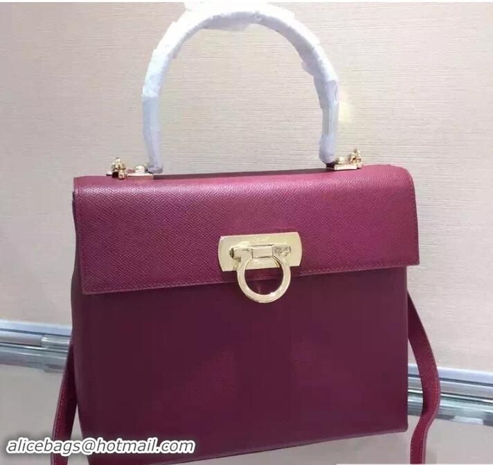 Unique Discount Ferragamo Katia Satchel Top Handle Bag F75181 Red