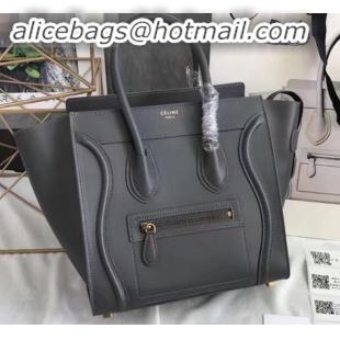 Best Quality Celine Micro Luggage Bag in Original Smooth Calfskin Gray C090904
