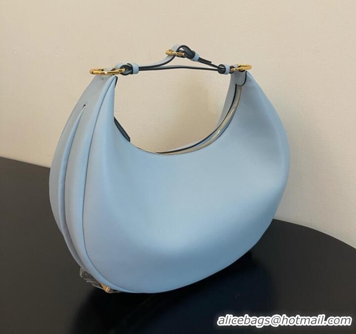 Super Quality Fendi graphy Small Light blue leather bag 8BR798A