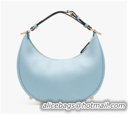 Super Quality Fendi graphy Small Light blue leather bag 8BR798A