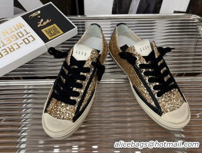 Most Popular Golden Goose V-Star 2 Sequins Sneaker Gold 080982