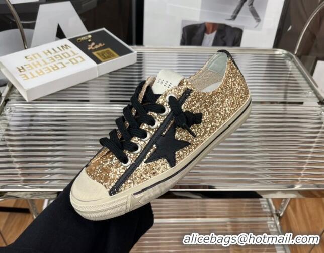 Most Popular Golden Goose V-Star 2 Sequins Sneaker Gold 080982