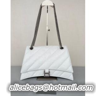 Well Crafted Balenciaga HOURGLASS With Chain 92886 WHITE