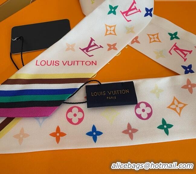 Promotional Louis Vuitton LV x TM Silk Bandeau Scarf 9067 White/Black/Multicolor 2025