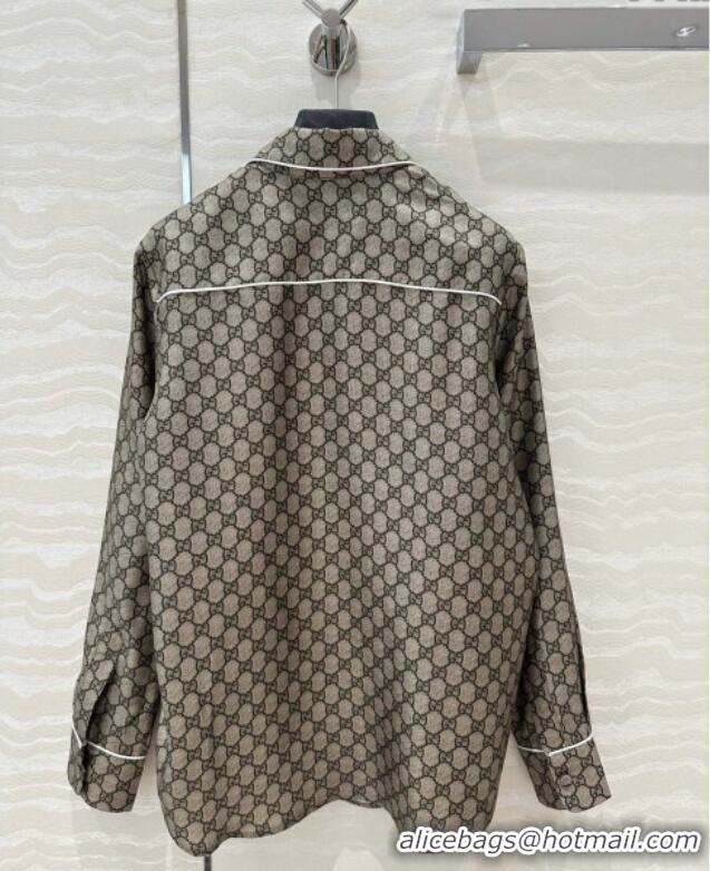 New Fashion Gucci GG Silk Shirt 032501 2025