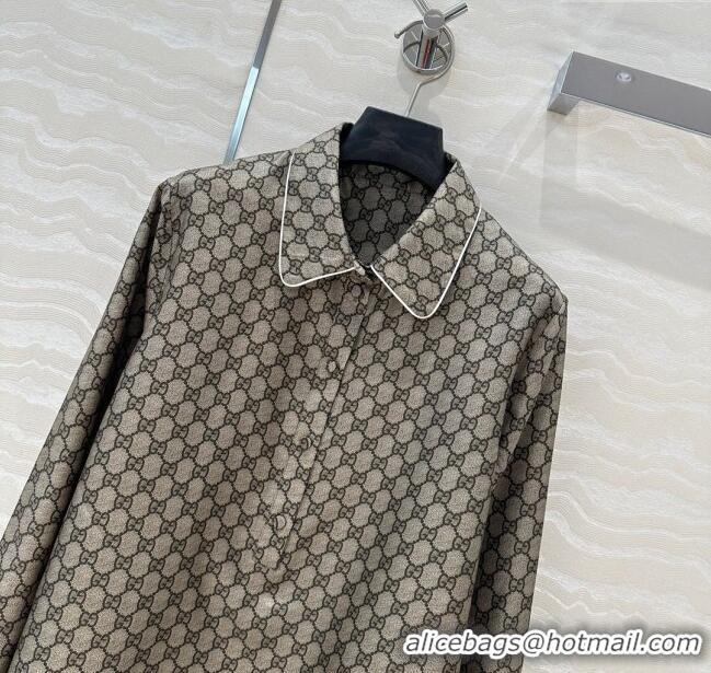 New Fashion Gucci GG Silk Shirt 032501 2025