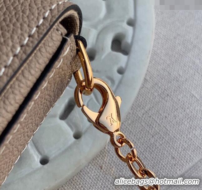 Top Quality Louis Vuitton Felicie Pochette Mini Bag in Monogram Empreinte Leather M69977 Dove Grey 2025