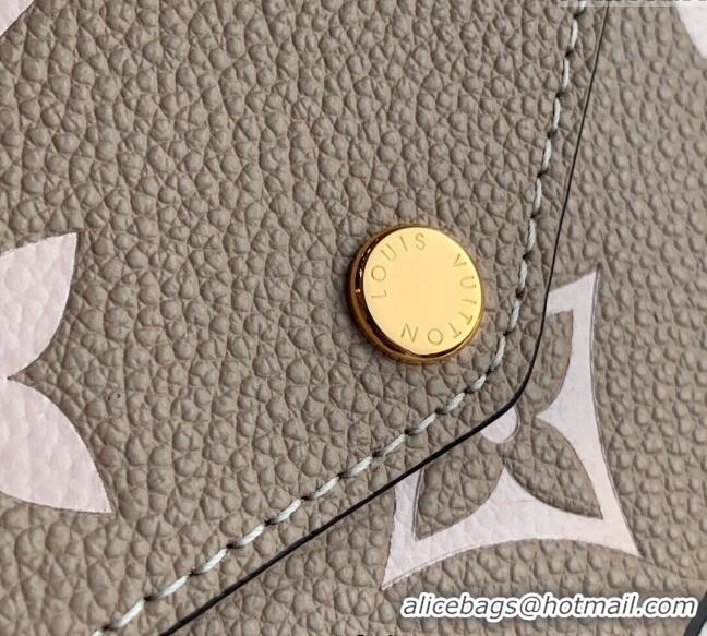 Top Quality Louis Vuitton Felicie Pochette Mini Bag in Monogram Empreinte Leather M69977 Dove Grey 2025