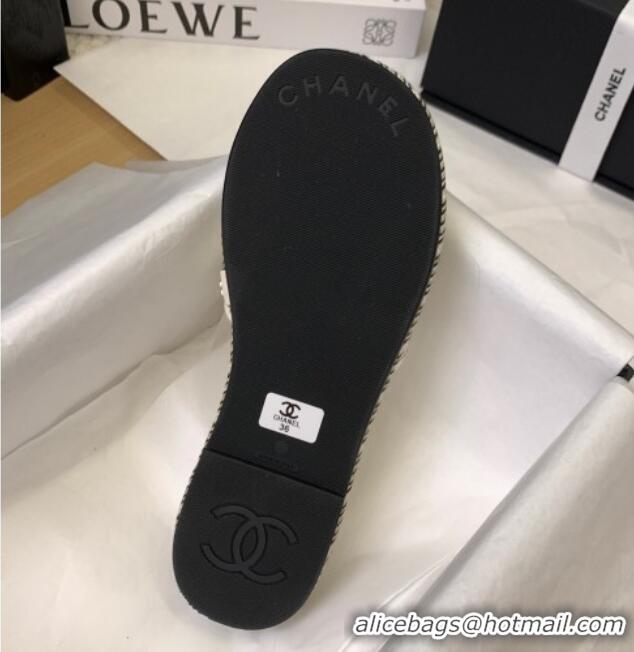 Top Grade Chanel Cutout Calfskin Flat Slides Sandal Black 2025 CH041611