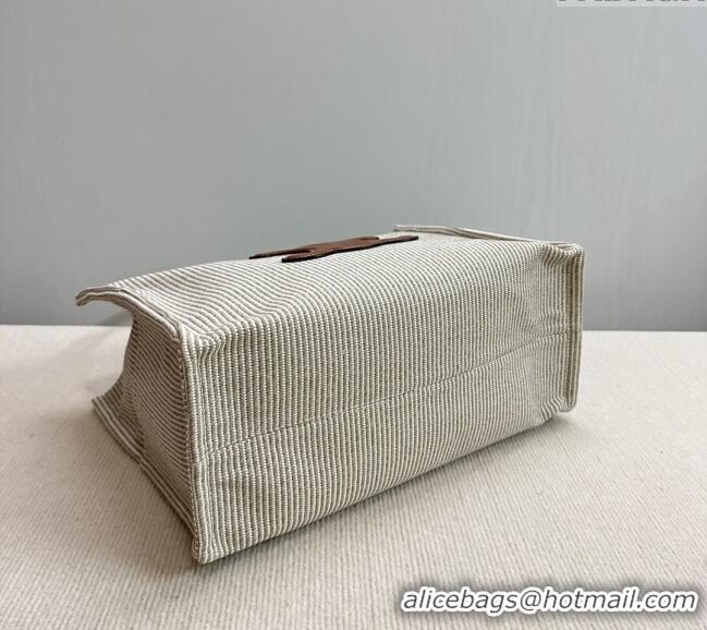 Buy Discount Celine Large Cabas Thais Tote Bag in Striped Linen C196762 2024