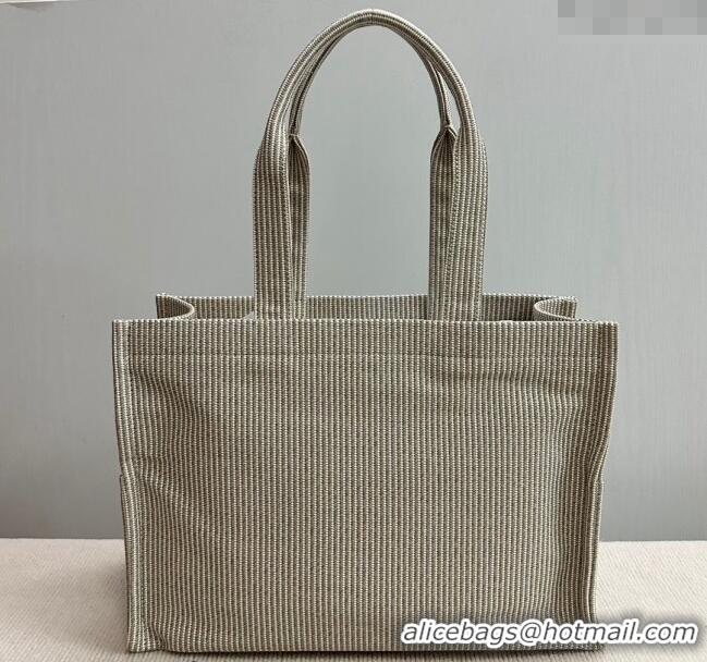 Buy Discount Celine Large Cabas Thais Tote Bag in Striped Linen C196762 2024