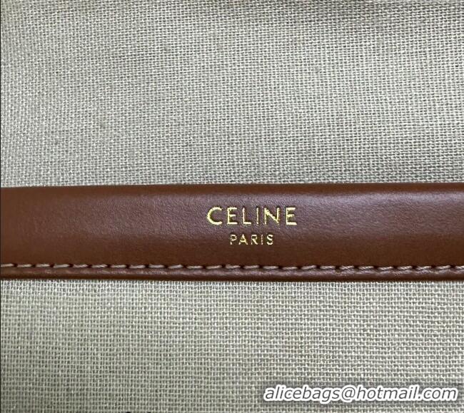 Buy Discount Celine Large Cabas Thais Tote Bag in Striped Linen C196762 2024