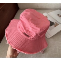 Luxury Cheap Jacquemus Canvas Bucket Hat with Fringe and Strap J3003 light Pink 2025