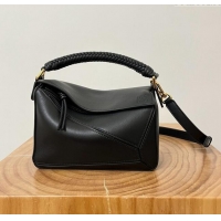 Best Price Loewe Small Puzzle Bag in Calfskin 9064 Black 2025 Top