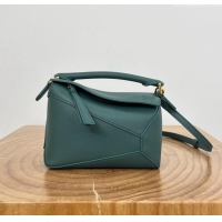 Most Popular Loewe Mini Puzzle Bag in Classic Calfskin 9310 Vetiver Green 2025 Top
