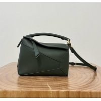 Spot Bulk Loewe Mini Puzzle Bag in Classic Calfskin 9310 Bottle Green 2025 Top