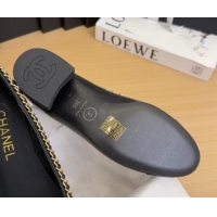 Durable Chanel Calfskin Pumps with Chain Bow Black 2025 CH041605