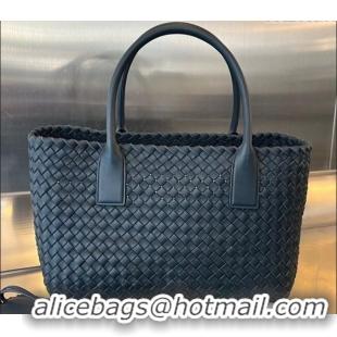 New Fashion Bottega Veneta Medium Cabat Tote Bag in Intrecciato Leather 608810 Dark Blue 2023