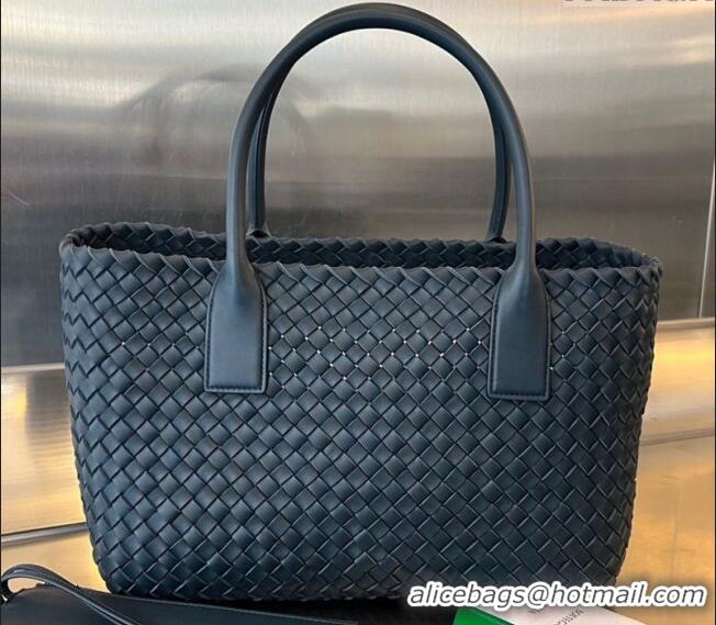 New Fashion Bottega Veneta Medium Cabat Tote Bag in Intrecciato Leather 608810 Dark Blue 2023