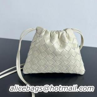 Super Quality Bottega Veneta Small Dustbag in Intrecciato Leather 816987 Sea Salt 2025