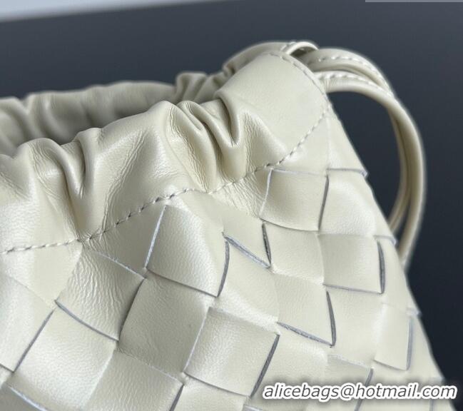 Super Quality Bottega Veneta Small Dustbag in Intrecciato Leather 816987 Sea Salt 2025