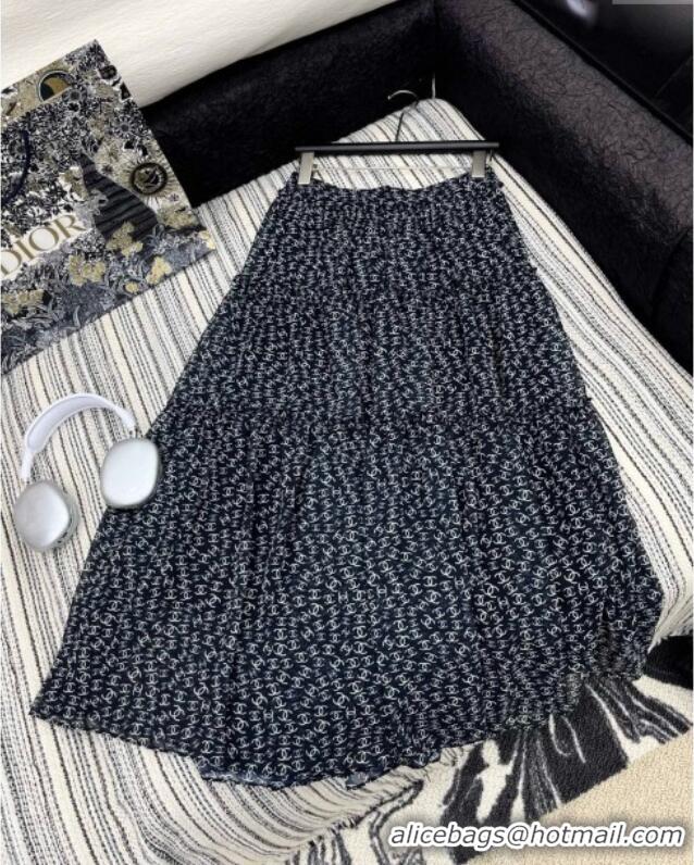 Best Price Chanel CC Dress CH042816 Blue 2025