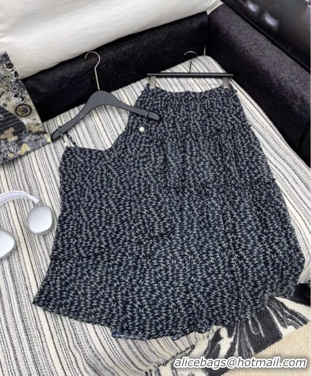 Best Price Chanel CC Dress CH042816 Blue 2025