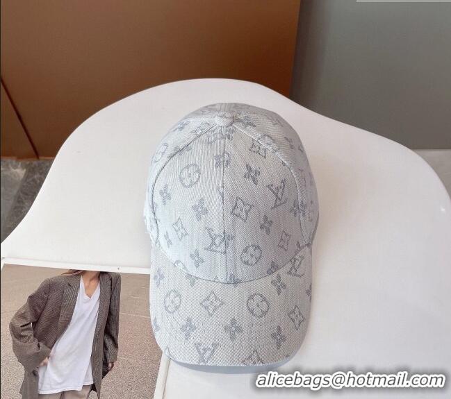 Buy Grade Louis Vuitton Monogram Denim Baseball Hat 0112 White 2024