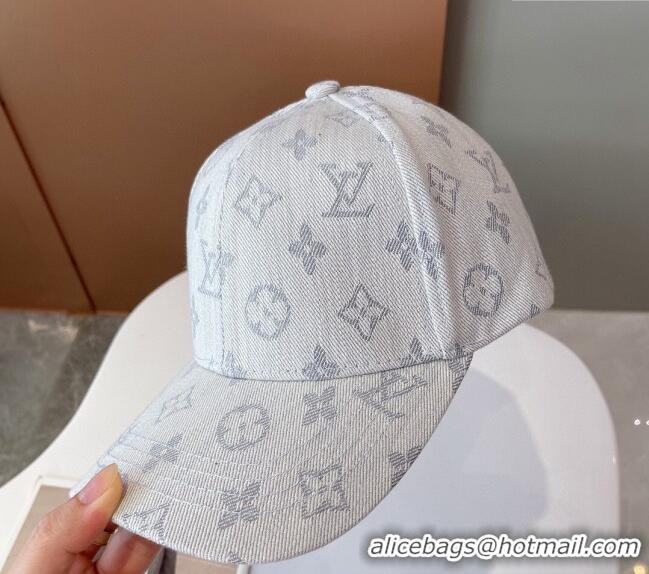 Buy Grade Louis Vuitton Monogram Denim Baseball Hat 0112 White 2024