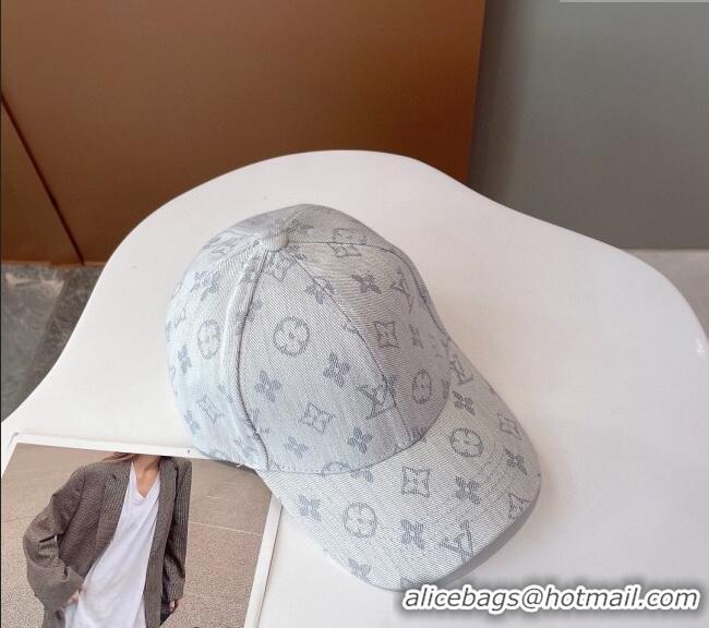 Buy Grade Louis Vuitton Monogram Denim Baseball Hat 0112 White 2024