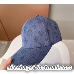 Buy Fashionable Louis Vuitton Monogram Denim Baseball Hat L0112 Blue 2024