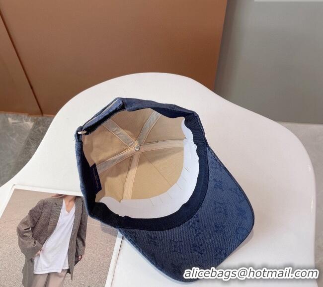 Buy Fashionable Louis Vuitton Monogram Denim Baseball Hat L0112 Blue 2024