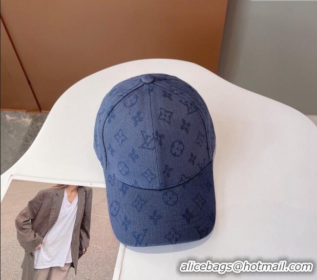 Buy Fashionable Louis Vuitton Monogram Denim Baseball Hat L0112 Blue 2024