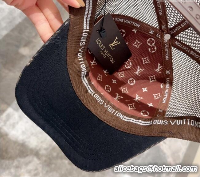 Top Design Louis Vuitton Camouflage and Mesh Baseball hat L0301 Green 2024