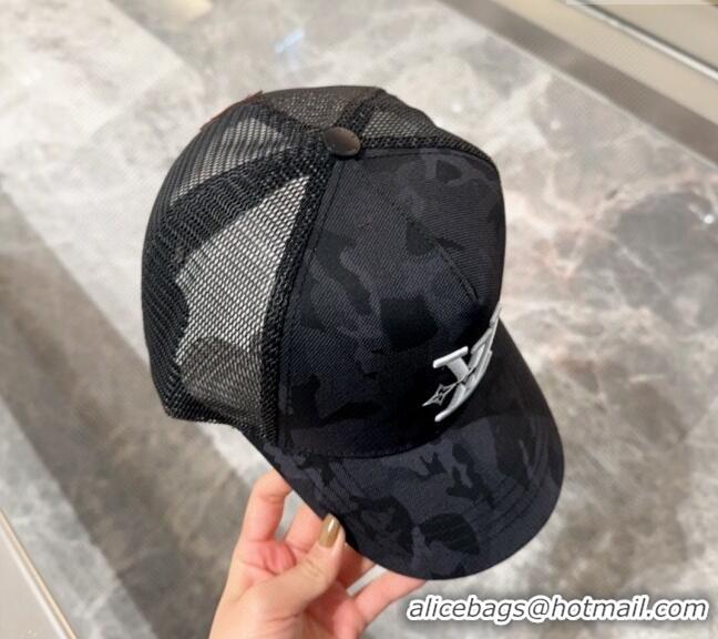 Cheap Price Louis Vuitton Camouflage and Mesh Baseball hat L0301 Black 2024
