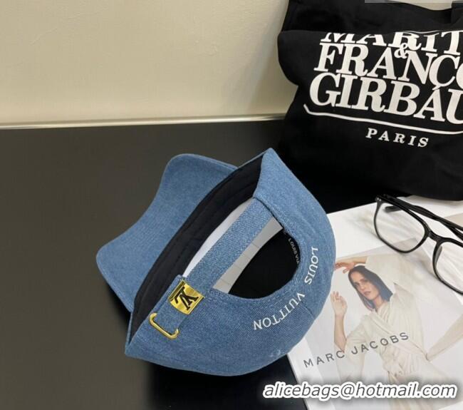 Best Grade Louis Vuitton Denim Baseball Hat L0302 Blue 2024