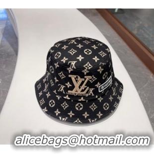 Luxury Cheap Louis Vuitton Bucket Hat 040301 Black 2024