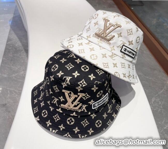 Luxury Cheap Louis Vuitton Bucket Hat 040301 Black 2024