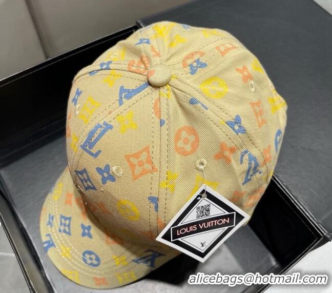 Top Design Louis Vuitton Monogram Baseball Hat 040301 Yellow 2024