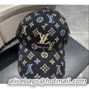 Top Design Louis Vuitton Monogram Baseball Hat 040301 Black 2024
