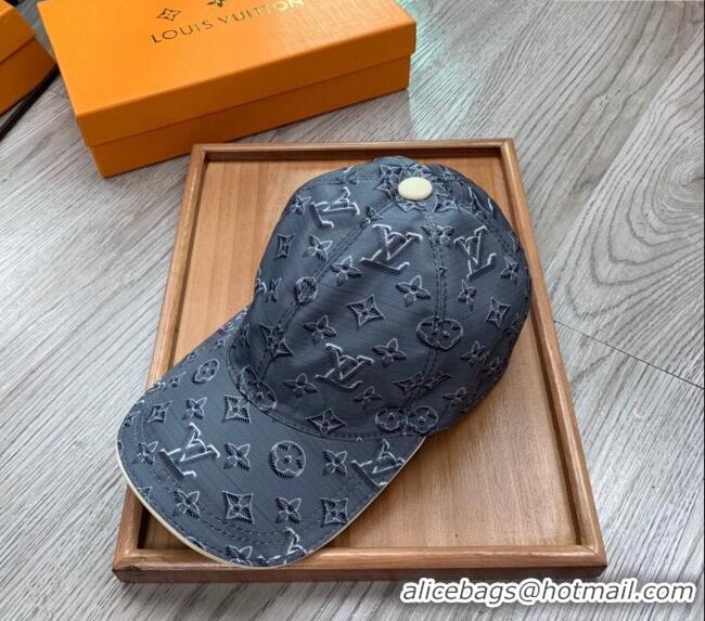 Best Luxury Louis Vuitton Monogram Baseball Hat 040301 Grey 2024