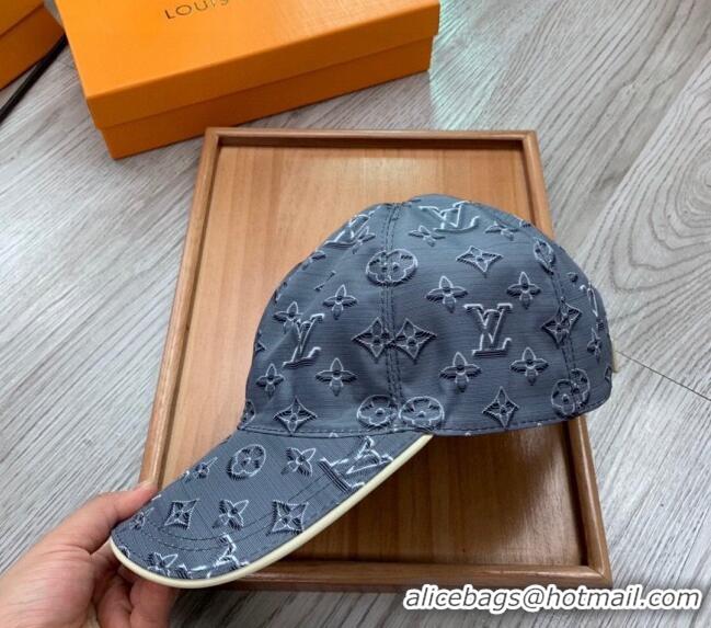 Best Luxury Louis Vuitton Monogram Baseball Hat 040301 Grey 2024