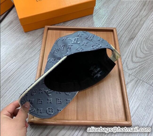 Best Luxury Louis Vuitton Monogram Baseball Hat 040301 Grey 2024