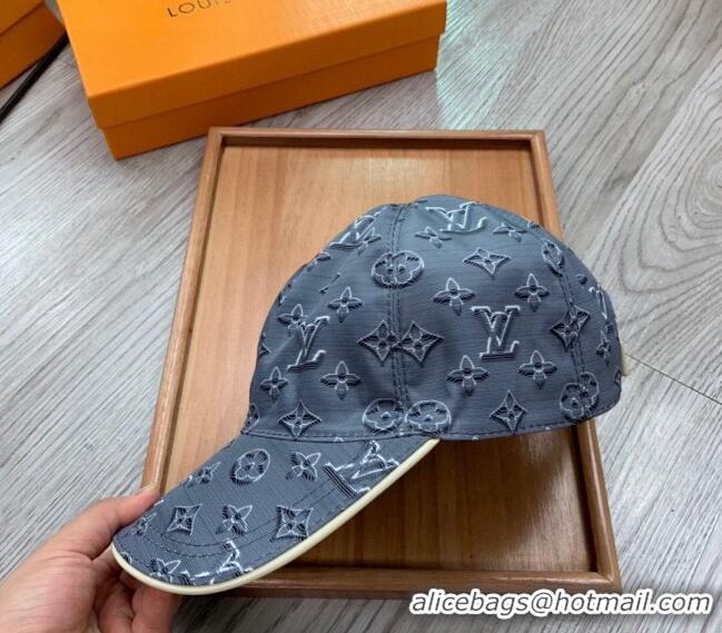 Best Luxury Louis Vuitton Monogram Baseball Hat 040301 Grey 2024