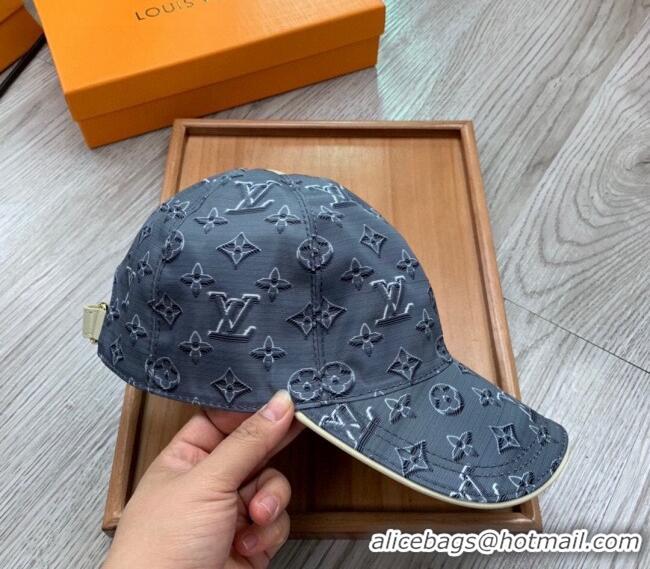 Best Luxury Louis Vuitton Monogram Baseball Hat 040301 Grey 2024