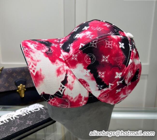 Well Crafted Louis Vuitton Printed Baseball hat 0514 Red 2024