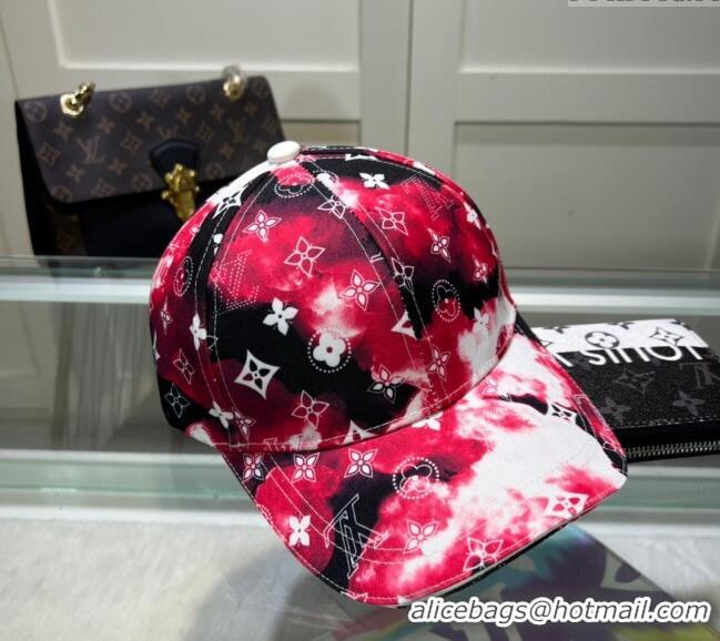 Well Crafted Louis Vuitton Printed Baseball hat 0514 Red 2024