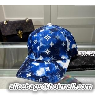 Free Shipping Design Louis Vuitton Printed Baseball hat 0514 Dark Blue 2024