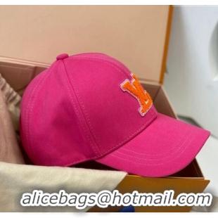 Top Quality Louis Vuitton LV Baseball Hat 071001 Dark Pink 2024