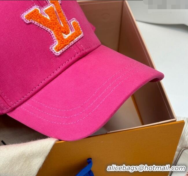 Top Quality Louis Vuitton LV Baseball Hat 071001 Dark Pink 2024